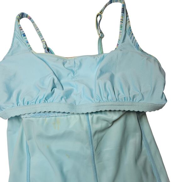 Lands' End Square Neck Swim Dress One Piece Swimsuit with Shorts Women's 16 - Picture 5 of 10